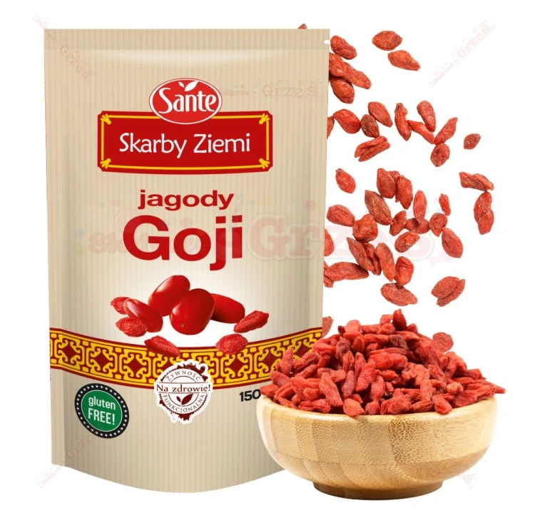 Jagody GOJI - owoce długowieczności SUPERFOOD 250g Skarby Ziemi Sante