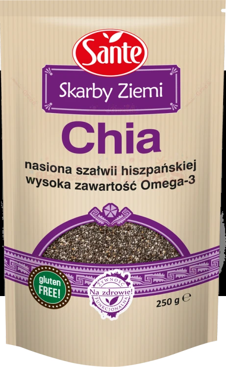 Nasiona CHIA Szałwia hiszpańska BŁONNIK OMEGA 3 250g Skarby Ziemi Sante