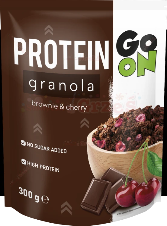 GO ON granola proteinowa BROWNIE WIŚNIA BEZ CUKRU 300g Sante