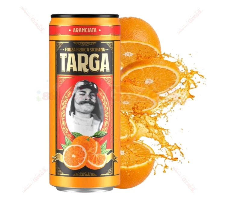 Targa Aranciata- WŁOSKA lemoniada gazowana POMARAŃCZOWA 330ml puszka