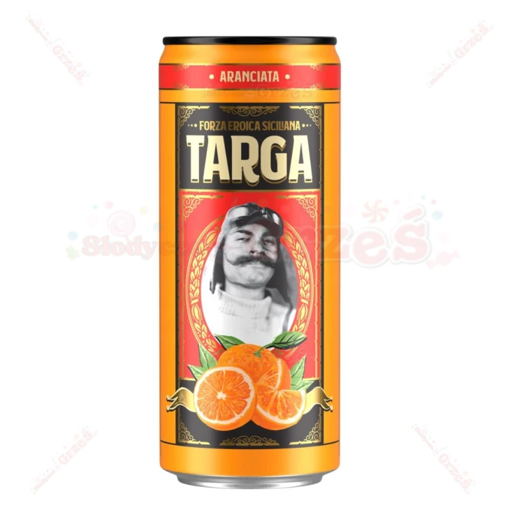 Targa Aranciata- WŁOSKA lemoniada gazowana POMARAŃCZOWA 330ml puszka