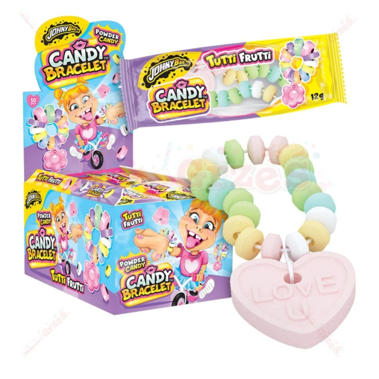 Cukierki pudrowe bransoletki 50*12g Johny Bee Bracelet Candy