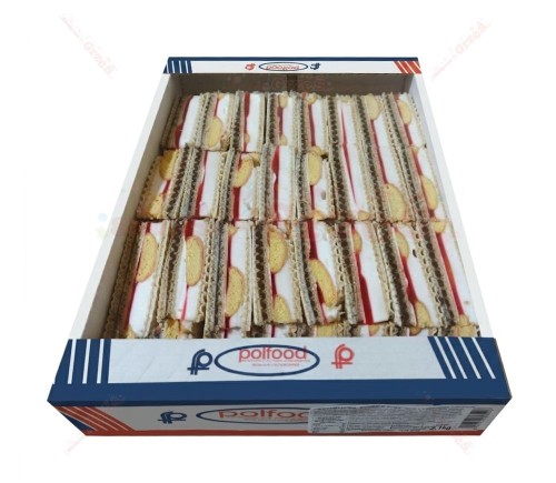Pischinger biszkoptowy - wafle z pianką, galaretką i biszkoptami 2,1kg Polfood