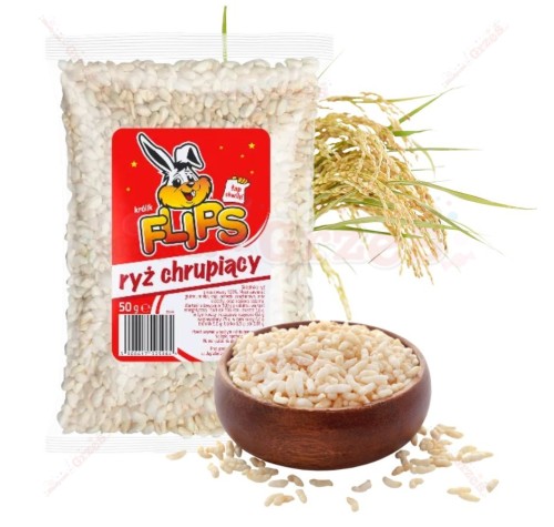 RYŻ preparowany chrupiący, naturalny Flips 50g Sante