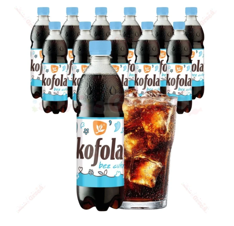 12x KOFOLA bez cukru butelka 500ml - czeska Cola ziołowa