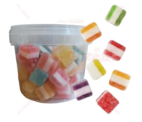 Pianko-galaretki owocowe w cukrze  - Kostki galaretki z pianką 350g Hello Jelly