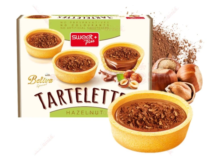 Tartaletki z kremem z ORZECHÓW LASKOWYCH i kakao 150g Sweet Plus