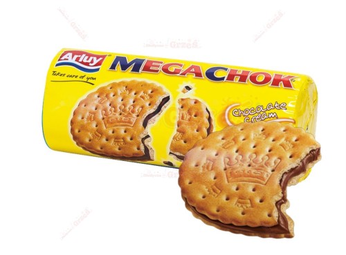 Markizy z nadzieniem o smaku czekoladowym Mega Chok 180g Aruly
