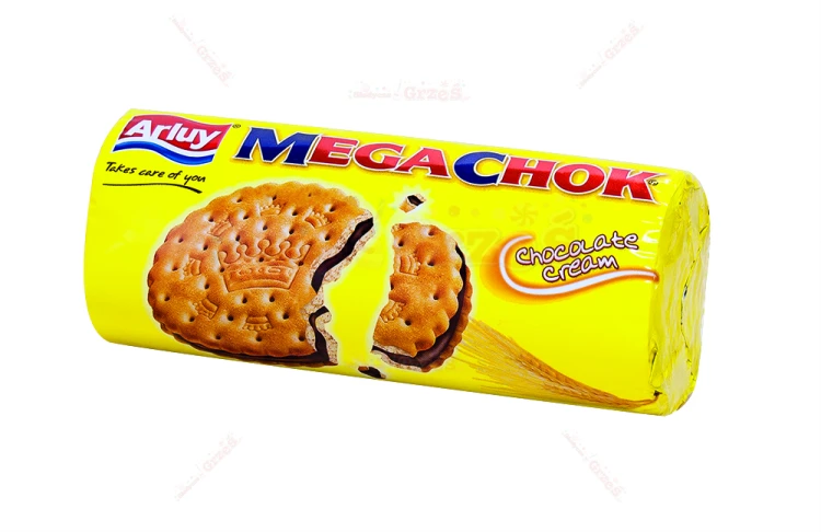 Markizy z nadzieniem o smaku czekoladowym Mega Chok 180g Aruly