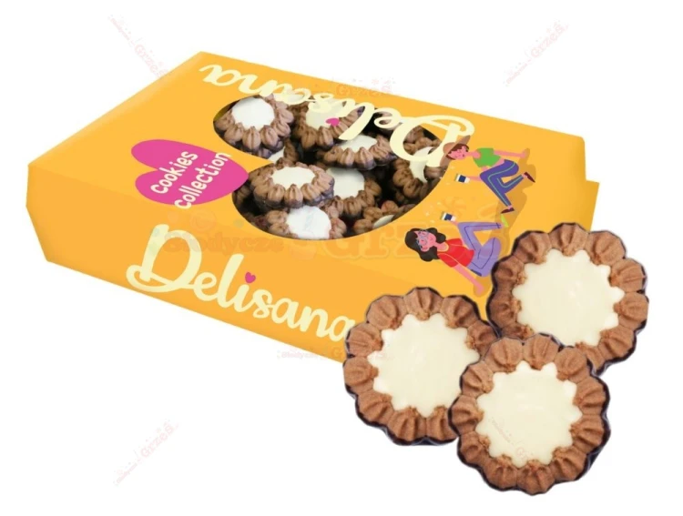 Ciastka kruche KUBANKI z kremem kokosowym podlane polewą 1kg Delisana
