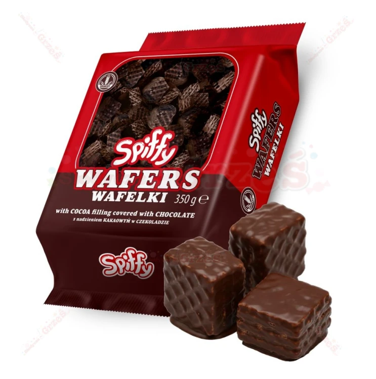 Mini wafelki z kremem KAKAOWYM w czekoladzie 350g Spiffy Millano