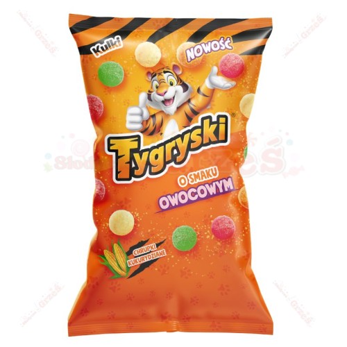 Tygryski KULKI OWOCOWE  chrupki kukurydziane 80g TBM