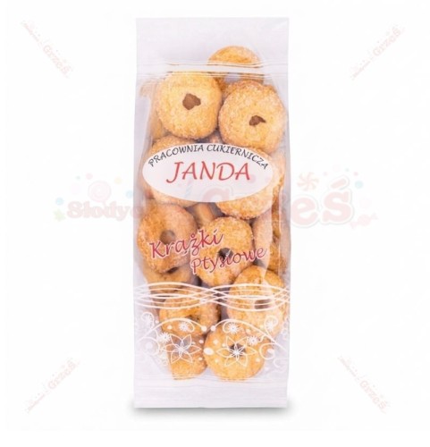 Krążki ptysiowe, oponki z cukrem 170g Janda