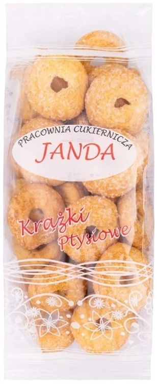 Krążki ptysiowe, oponki z cukrem 170g Janda