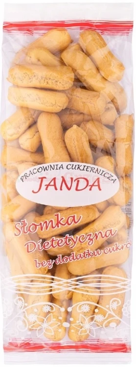 Słomka ptysiowa BEZ cukru, dietetyczna 170g Janda