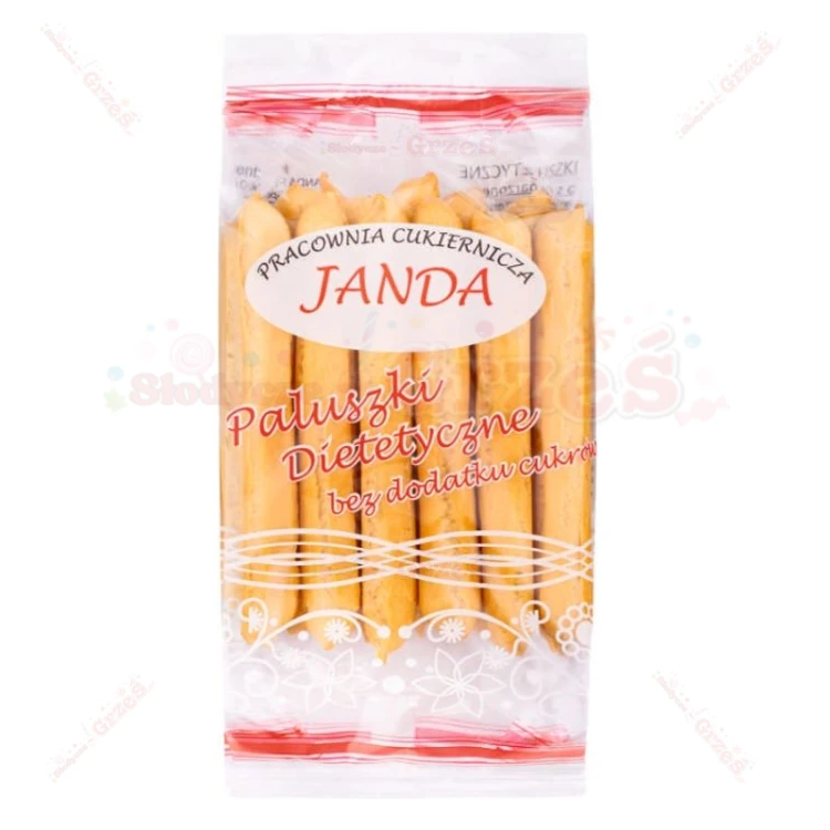 Paluszki ptysiowe BEZ cukru, dietetyczne 150g Janda