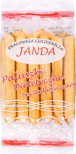 Paluszki ptysiowe BEZ cukru, dietetyczne 150g Janda