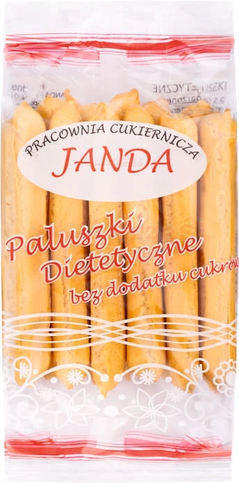 Paluszki ptysiowe BEZ cukru, dietetyczne 150g Janda