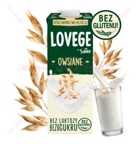 Lovege napój OWSIANY bez cukru 1l Sante | bez glutenu, bez laktozy