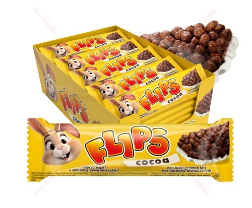 24x Flips baton kakaowy 25g Sante | baton kuleczki śniadaniowe