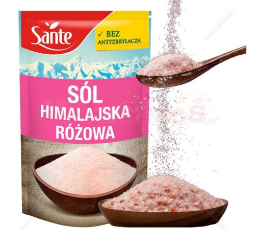 Sól himalajska różowa drobna 350g Sante | jodowana, bez antyzbrylaczy