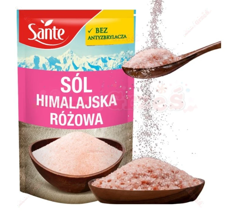 Sól himalajska różowa drobna 350g Sante | jodowana, bez antyzbrylaczy