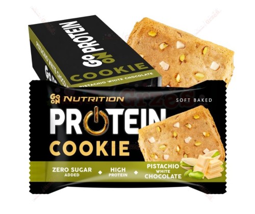 18x Go On Ciastko proteinowe PISTACJA biała czekolada 50g Nutrition Sante