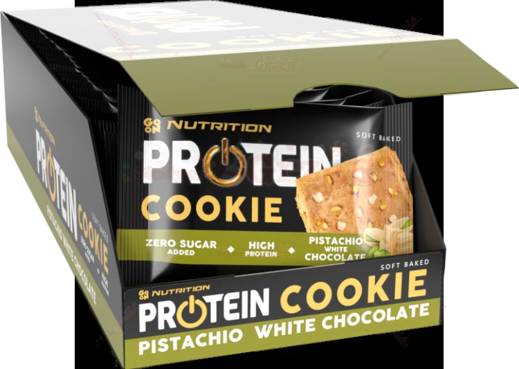18x Go On Ciastko proteinowe PISTACJA biała czekolada 50g Nutrition Sante