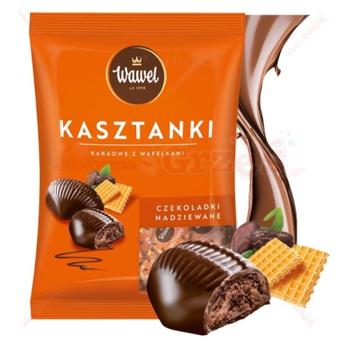 Kasztanki - czekoladki nadziewane z wafelkami 1kg Wawel