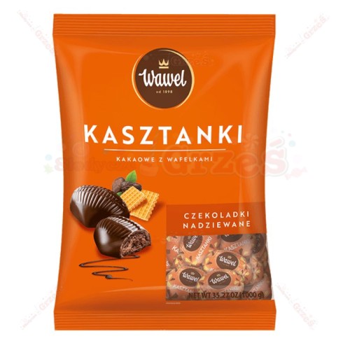 Kasztanki - czekoladki nadziewane z wafelkami 1kg Wawel
