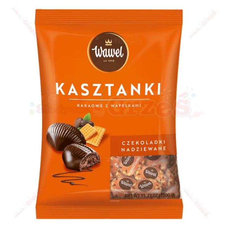 Kasztanki - czekoladki nadziewane z wafelkami 1kg Wawel
