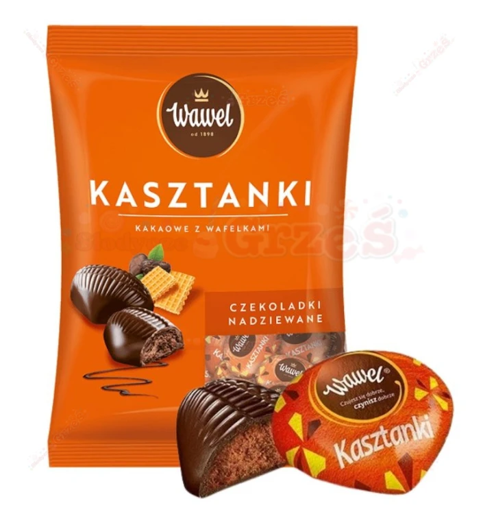 Kasztanki - czekoladki nadziewane z wafelkami 1kg Wawel