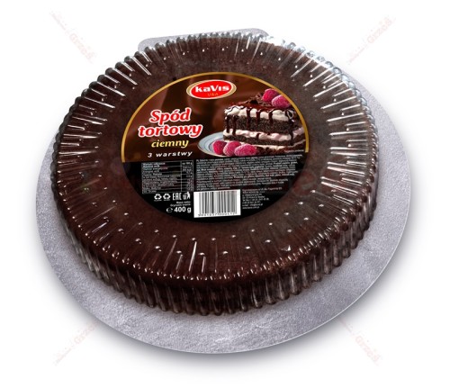 Spód tortowy biszkopt ciemny 3 warstwy 400g Kavis