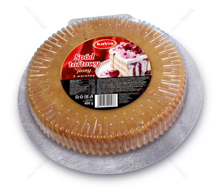 Spód tortowy biszkopt jasny 3 warstwy 400g Kavis