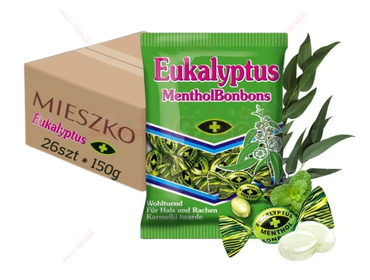26x Cukierki Eukaliptusowe 150g Mieszko | Eukalyptus Menthol