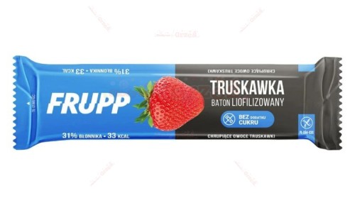 Frupp TRUSKAWKA  baton liofilizowany, bezglutenowy, bez cukru 10g Celiko