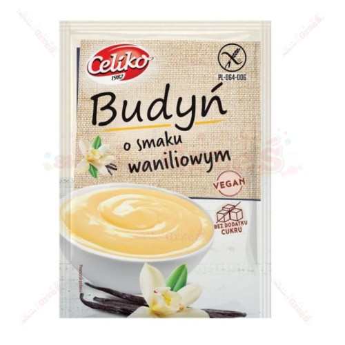 Budyń WANILIOWY bez cukru, bezglutenowy 40g Celiko