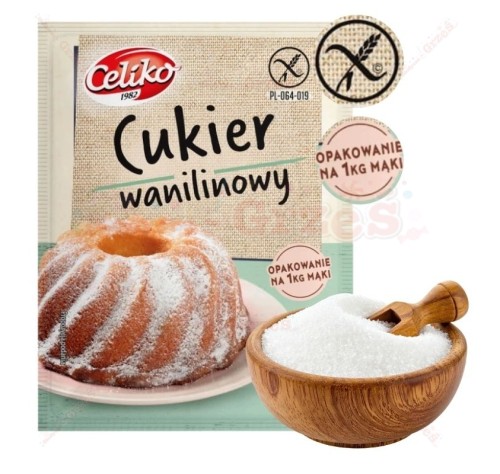 Cukier wanilinowy, bezglutenowy 32g Celiko