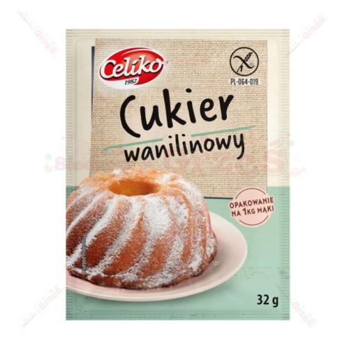 Cukier wanilinowy, bezglutenowy 32g Celiko