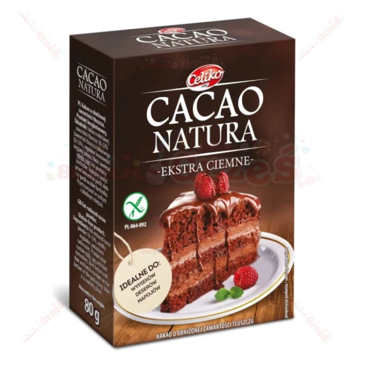 Kakao bezglutenowe EXTRA CIEMNE 80g Celiko