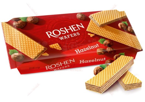 Wafelki orzechowe 216g Roshen