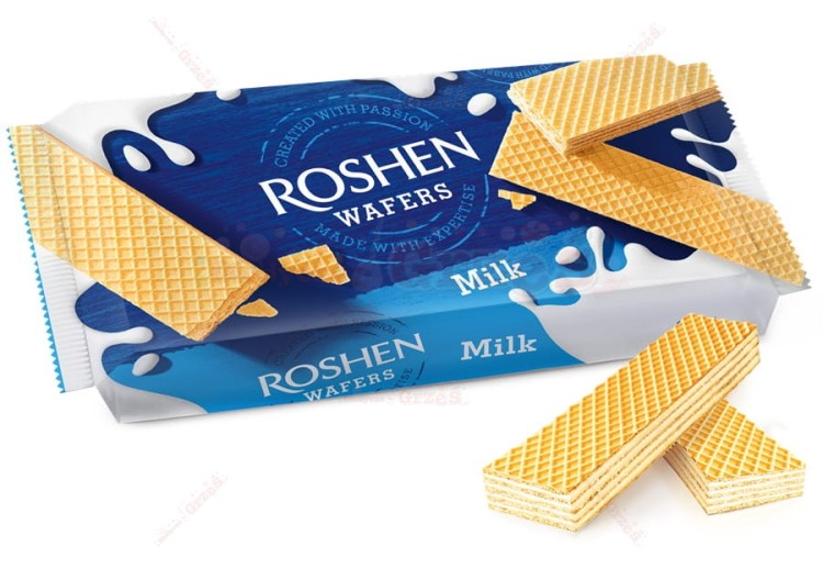 Wafelki mleczne 216g Roshen