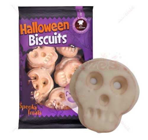 Ciastka BIAŁE CZASZKI Halloween 200g Celpol