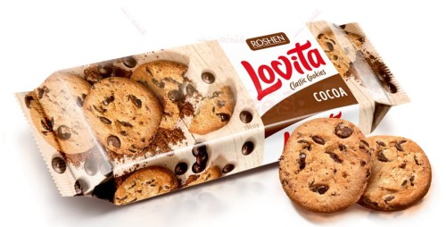 ciastka Lovita z kawałkami czekoladowymi 150g Roshen