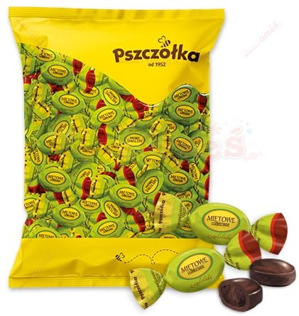 Cukierki Lubelskie Miętowe z czekoladą 1kg Pszczółka