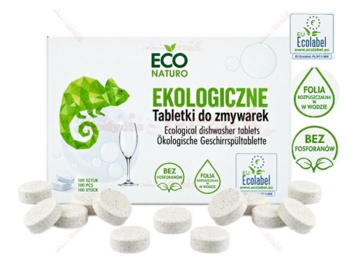Ekologiczne Tabletki do zmywarki All in One 100szt Eco Naturo | bez fosforanów