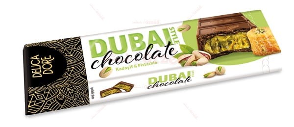 Czekolada dubajska z pistacjami i kadayif dubaj style 70g Delicadore