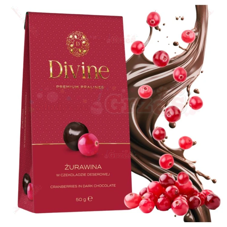 Żurawina w czekoladzie deserowej 50g Divine Premium