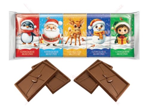 Mini Czekoladki mleczne świąteczne Boże Narodzenie 5*15g Millano