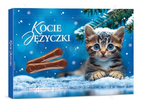 Kocie języczki Świąteczne - praliny z czekolady mlecznej 100g Millano